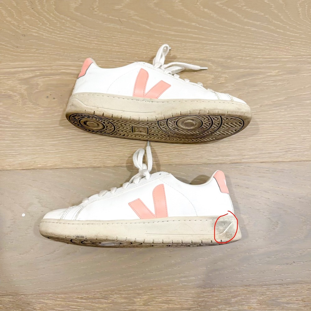 Veja Urca Sneakers White Pink Peach Preppy Boho Neutral Elevated Basic 9 - Picture 5 of 6